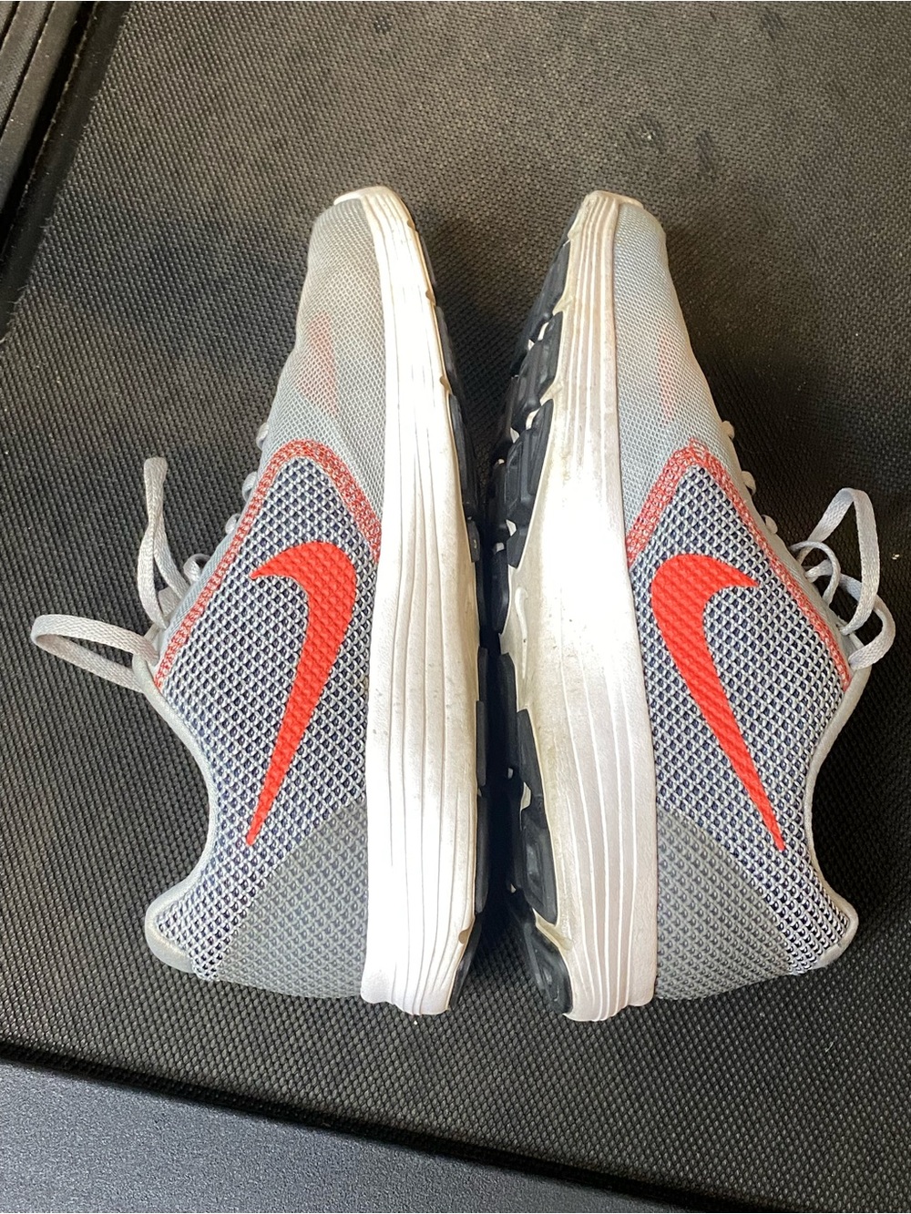 Nike Revolution 3 Running Shoes Men’s Size 8.5 Gray Orange Athletic Sneakers